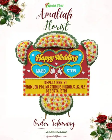 Papan Bunga Pernikahan Bumi Ayu